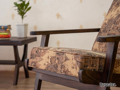 Dudi Furniture Gangaur Modern Solid Wood Armchair