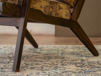 Dudi Furniture Gangaur Modern Solid Wood Armchair