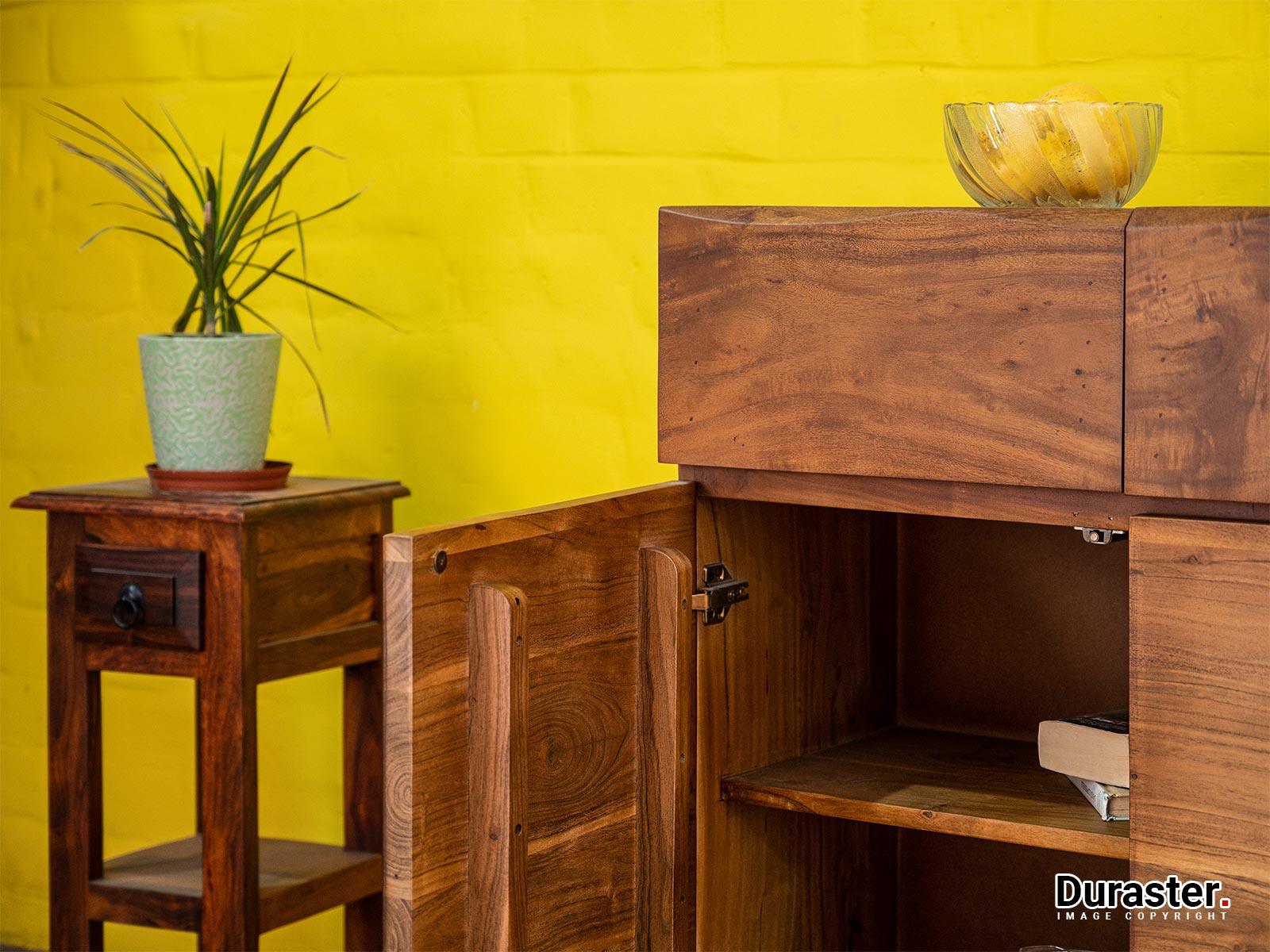 Dudi Furniture Ummed Solid Acacia wood Elegant Sideboard Cabinet