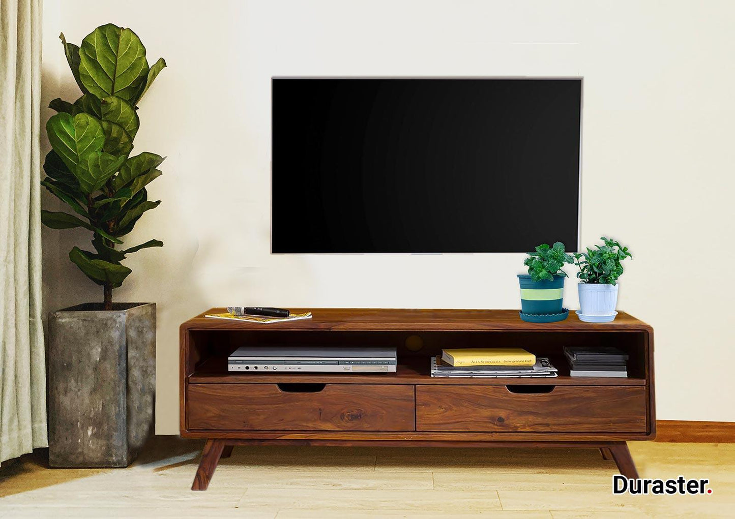 Dudi Furniture Ummed Modern Sheesham Wood TV Unit