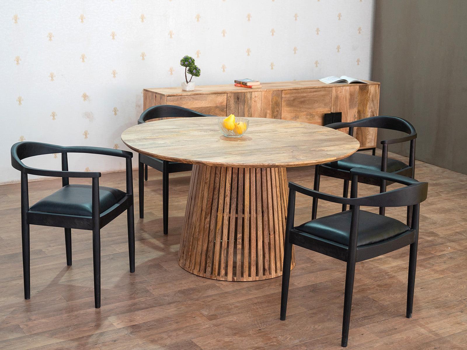Dudi Furniture Versaw 4 Seater Round Dining Table Set