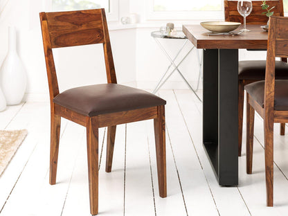 Dudi Furniture Vismit Modern Sheesham Wood Dining Chair