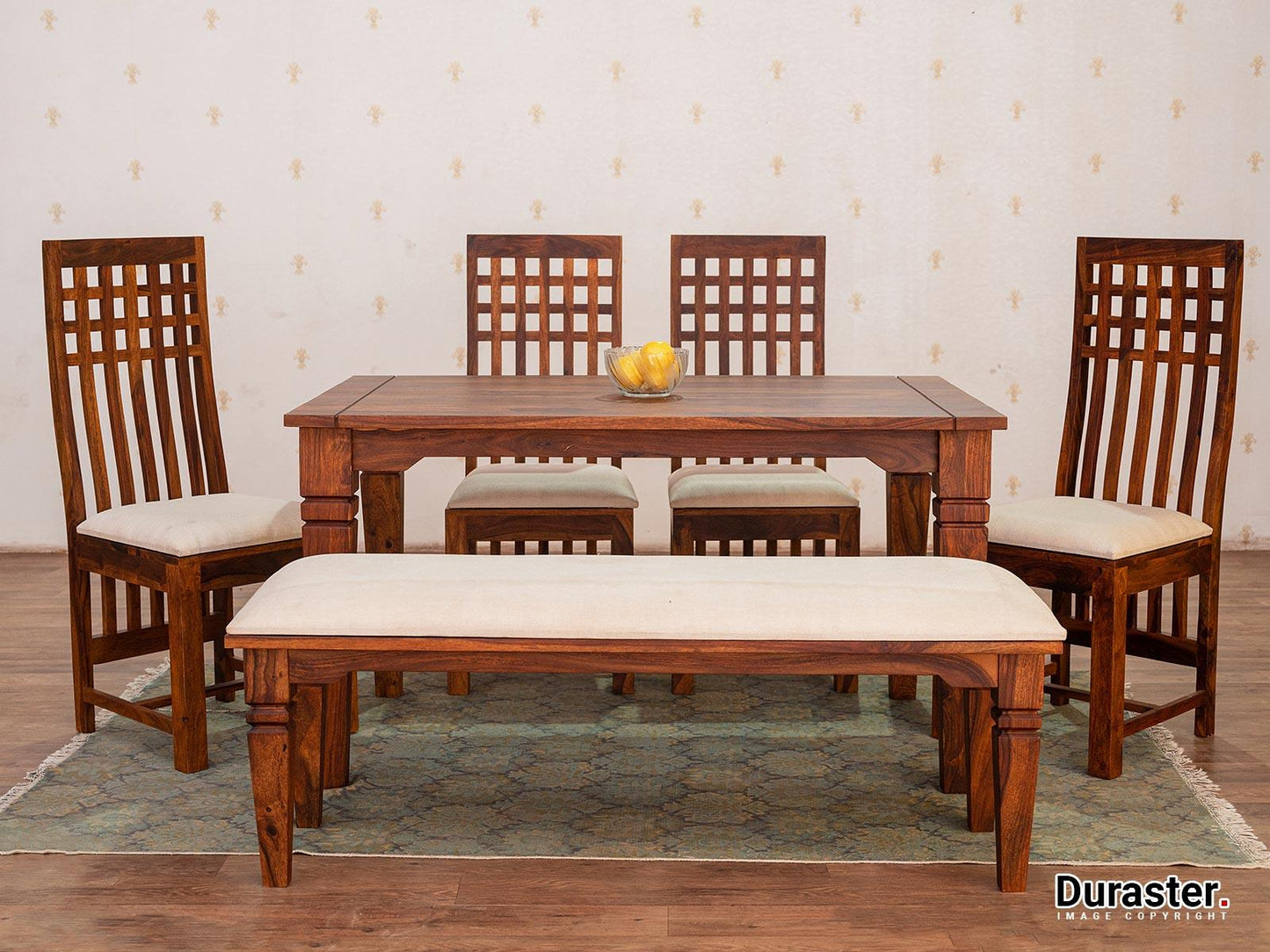 Dudi Furniture Vismit Solid Sheesham wood Dining Set
