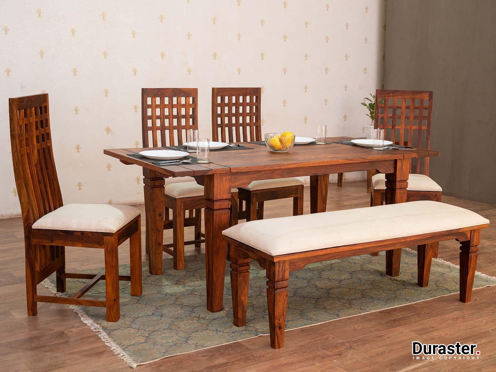 Dudi Furniture Vismit Solid Sheesham wood Dining Set
