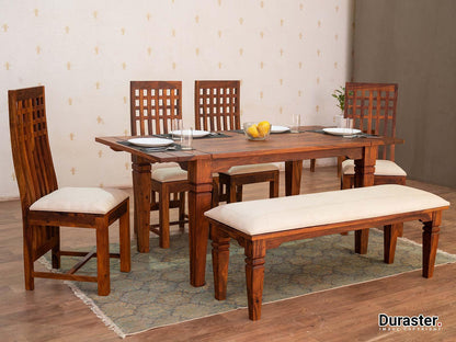 Dudi Furniture Vismit Solid Sheesham wood Dining Set