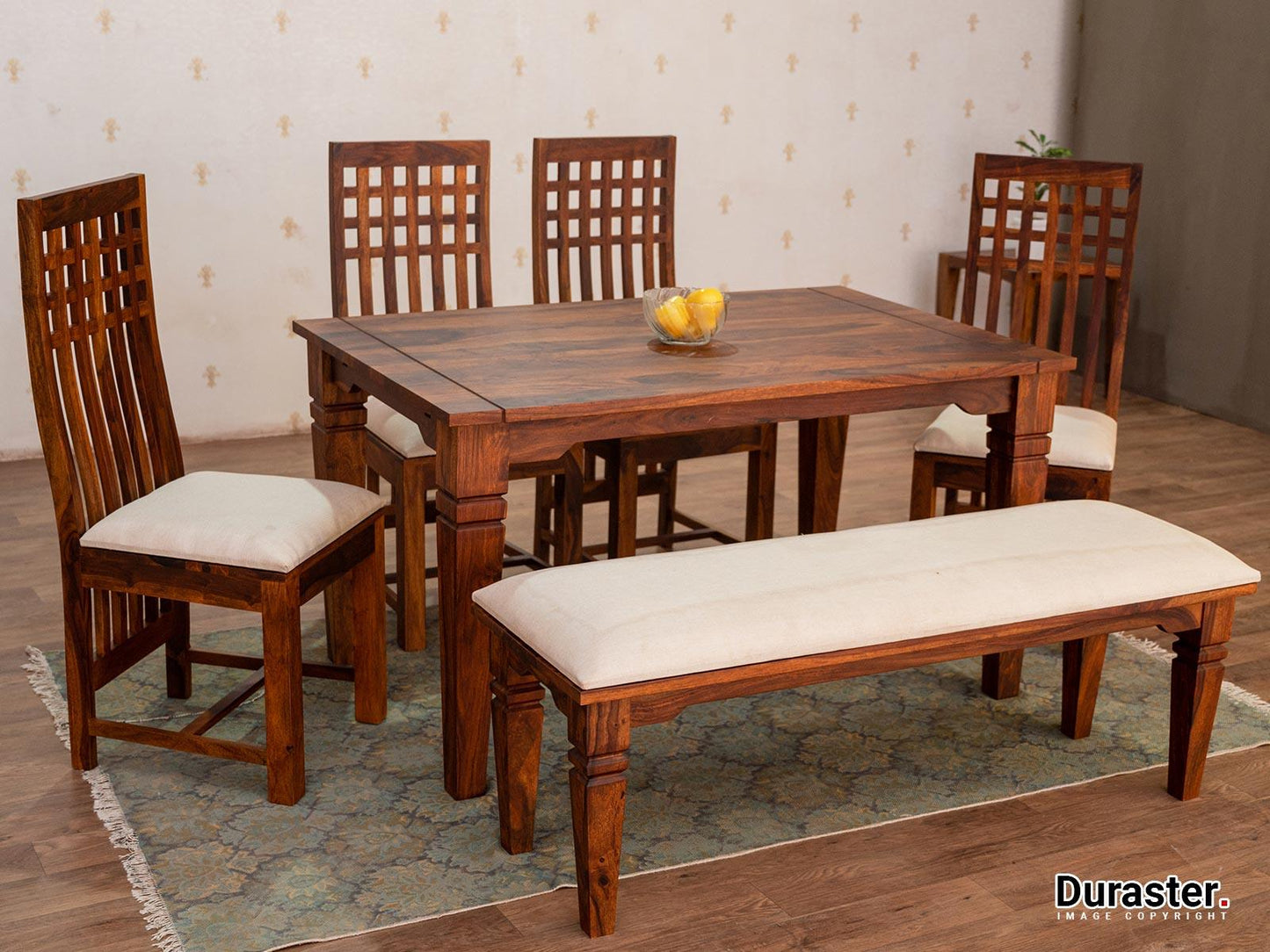 Dudi Furniture Vismit Solid Sheesham wood Dining Set