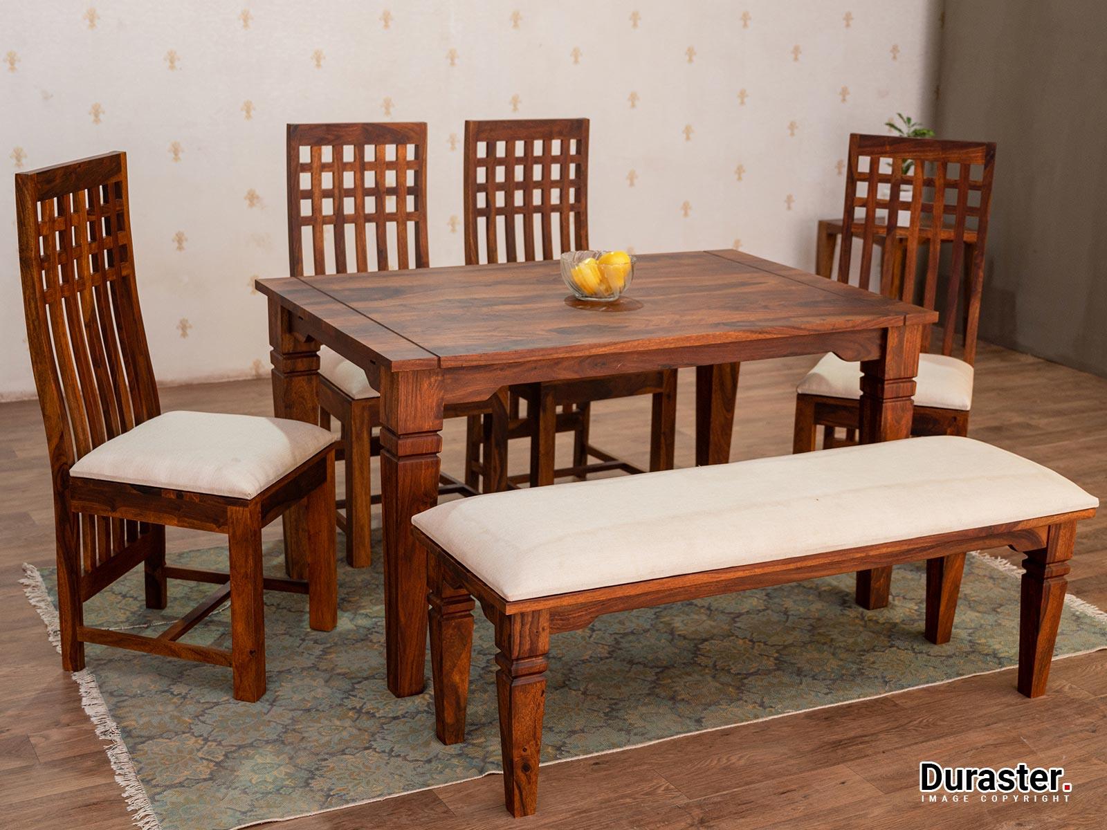 Dudi Furniture Vismit Solid Sheesham wood Dining Set