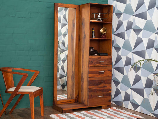 Dudi Furniture Vismit Modern Sheesham wood Dressing Cabinet
