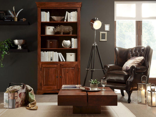 Dudi Furniture Vismit Solid Sheesham Wood Book Shelf