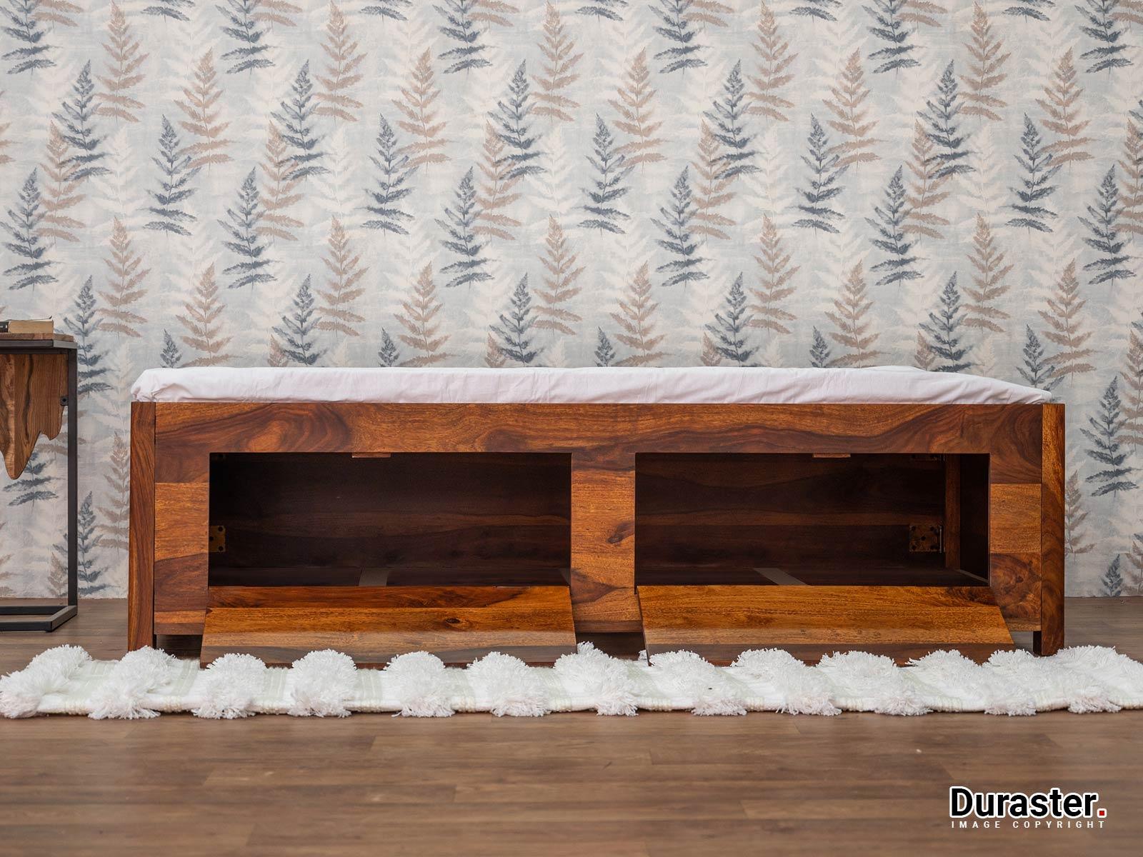 Dudi Furniture Vismit Solid Sheesham wood Storage Divan (36" x 72")
