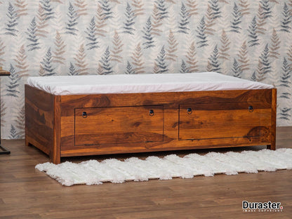 Dudi Furniture Vismit Solid Sheesham wood Storage Divan (36" x 72")