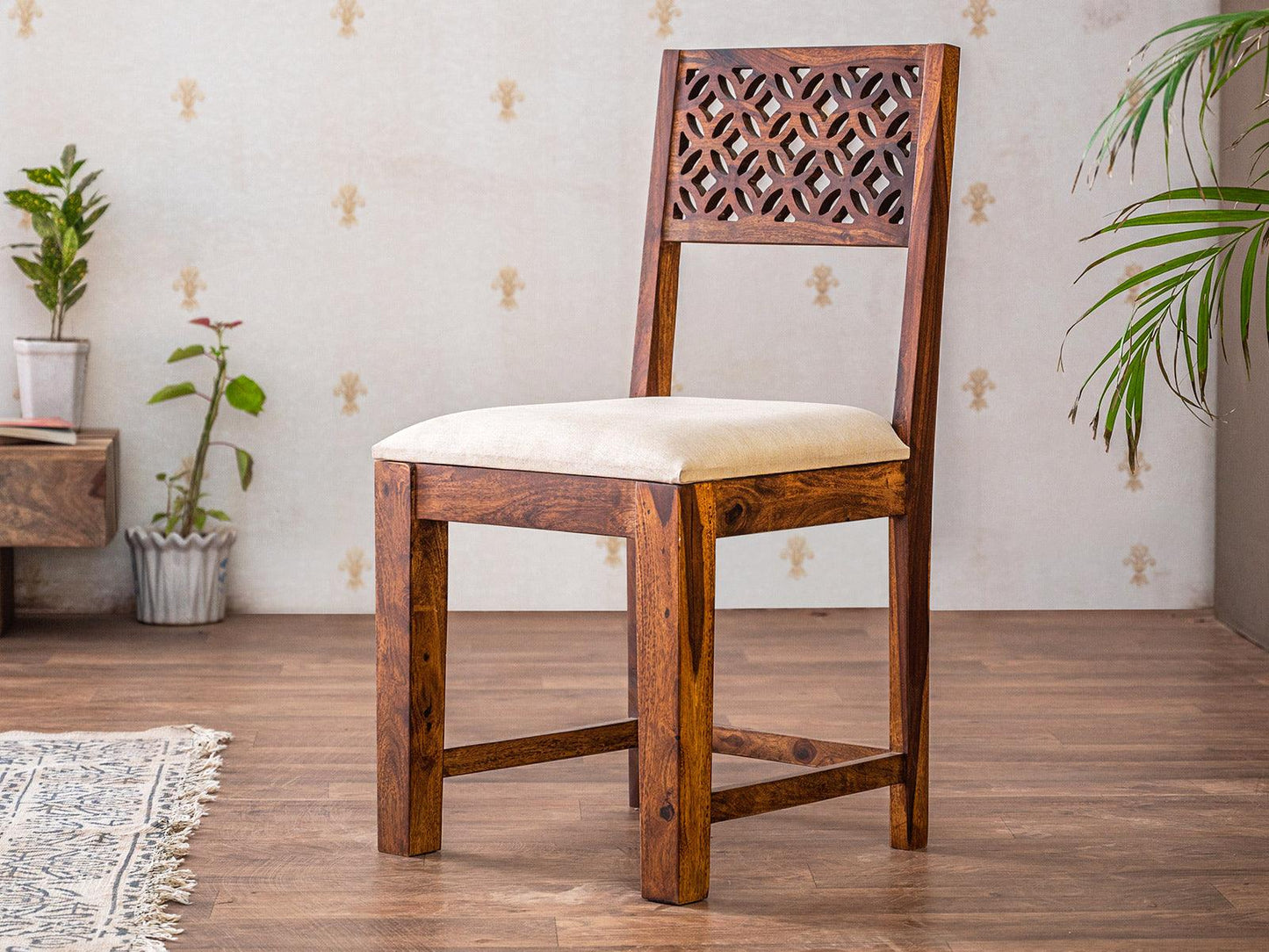 Dudi Furniture Vismit Stylish Sheesham Wood Dining Chair
