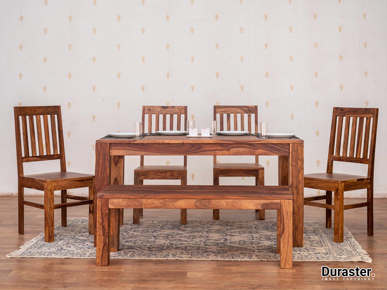 Dudi Furniture Vismit Premium Solid Sheesham wood Dining Set