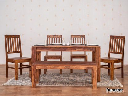 Dudi Furniture Vismit Premium Solid Sheesham wood Dining Set