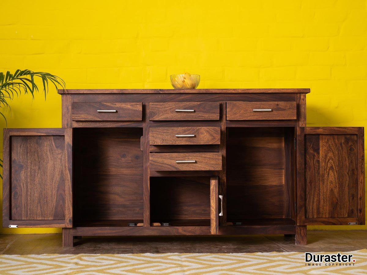 Dudi Furniture Vismit Contemporary Sheesham wood Sideboard Cabinet