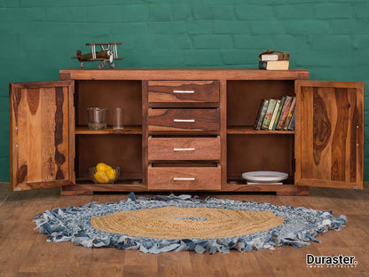 Dudi Furniture Elementary Modern Sheesham wood Sideboard Cabinet
