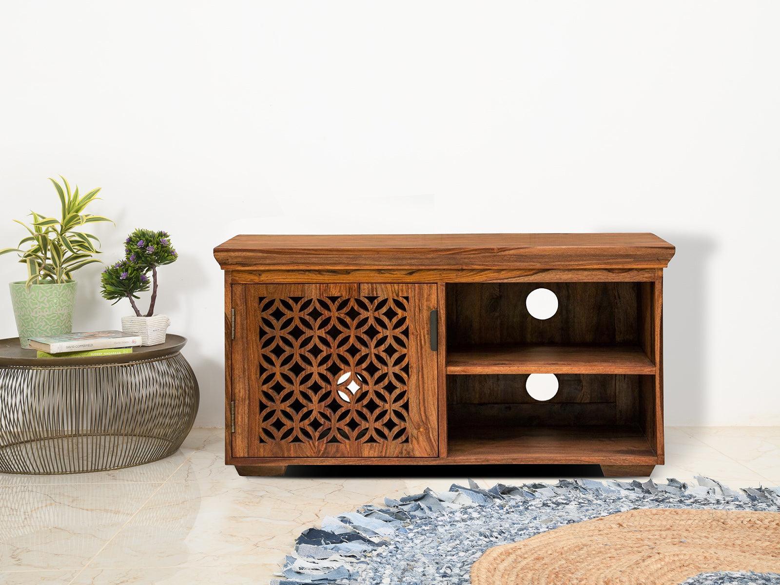 Dudi Furniture Vismit Solid Sheesham wood T.V. Unit