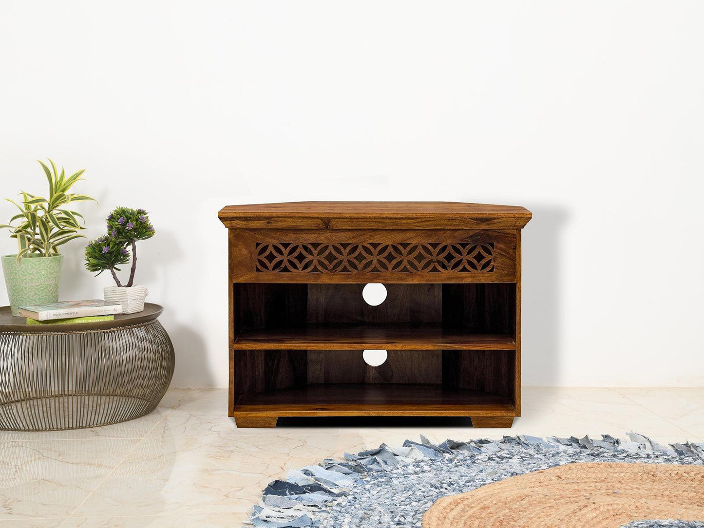 Dudi Furniture Vismit Solid Sheesham wood T.V. Unit