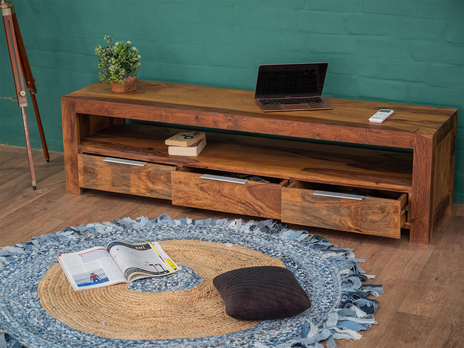 Dudi Furniture Vismit Solid Sheesham wood T.V. Unit
