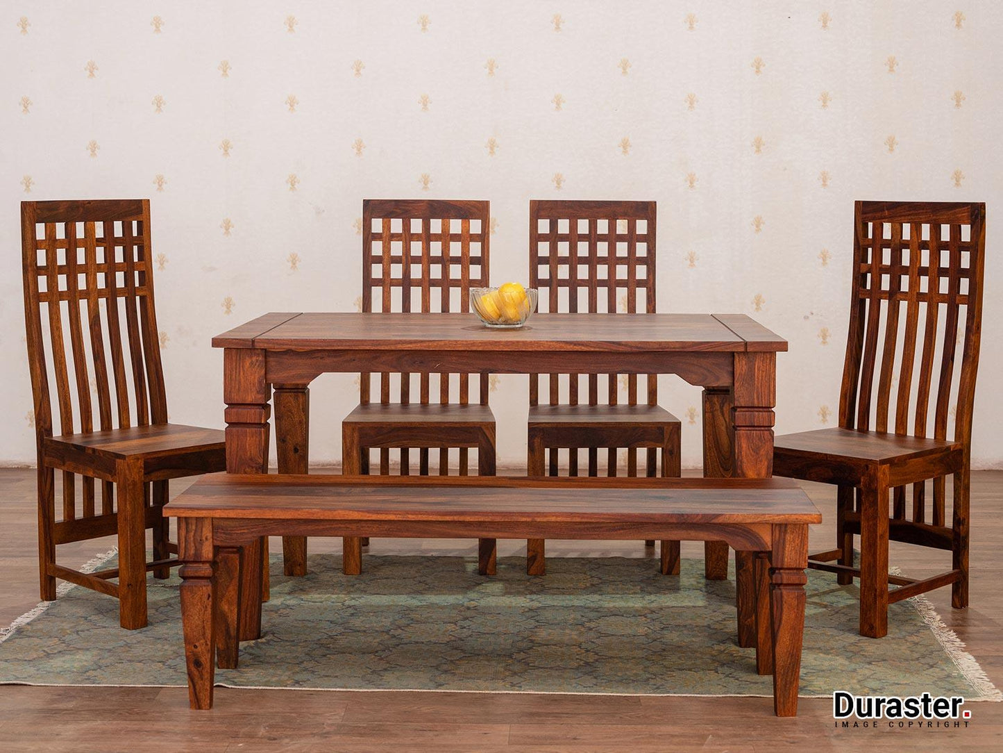 Dudi Furniture Vismit Solid Sheesham wood Dining Set