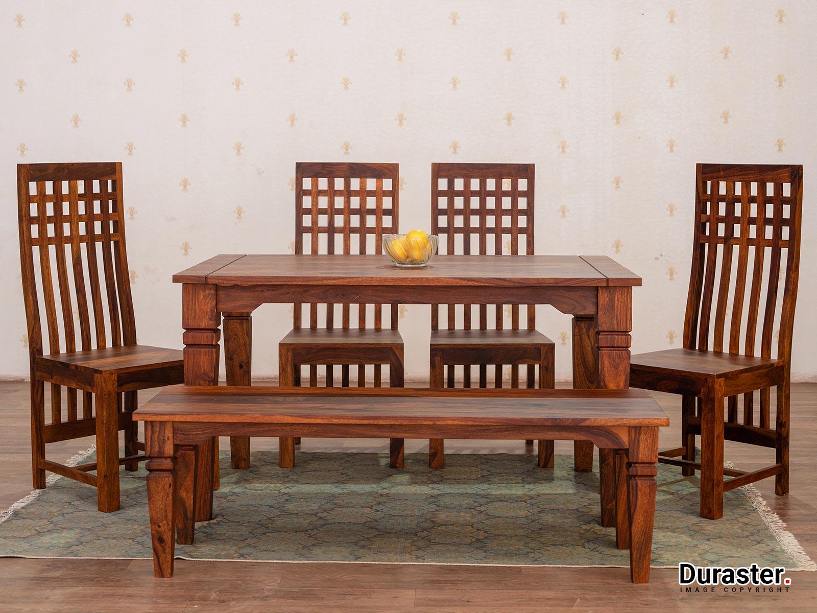 Dudi Furniture Vismit Solid Sheesham wood Dining Set