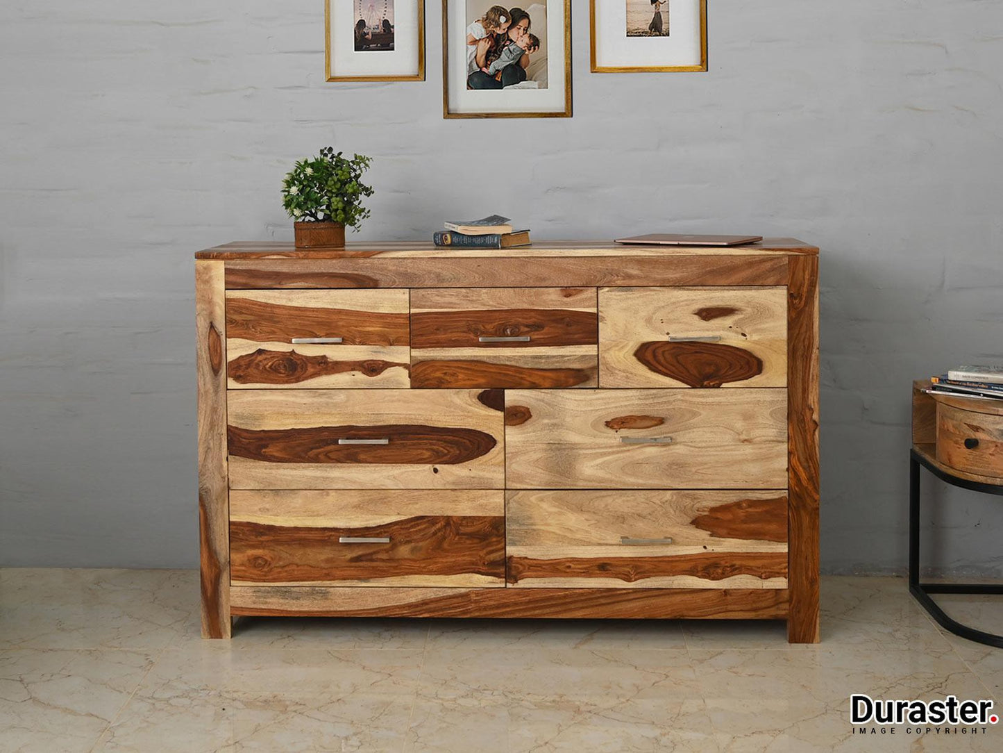 Dudi Furniture Raygoor Solid Sheesham wood 7 Drawers Chest