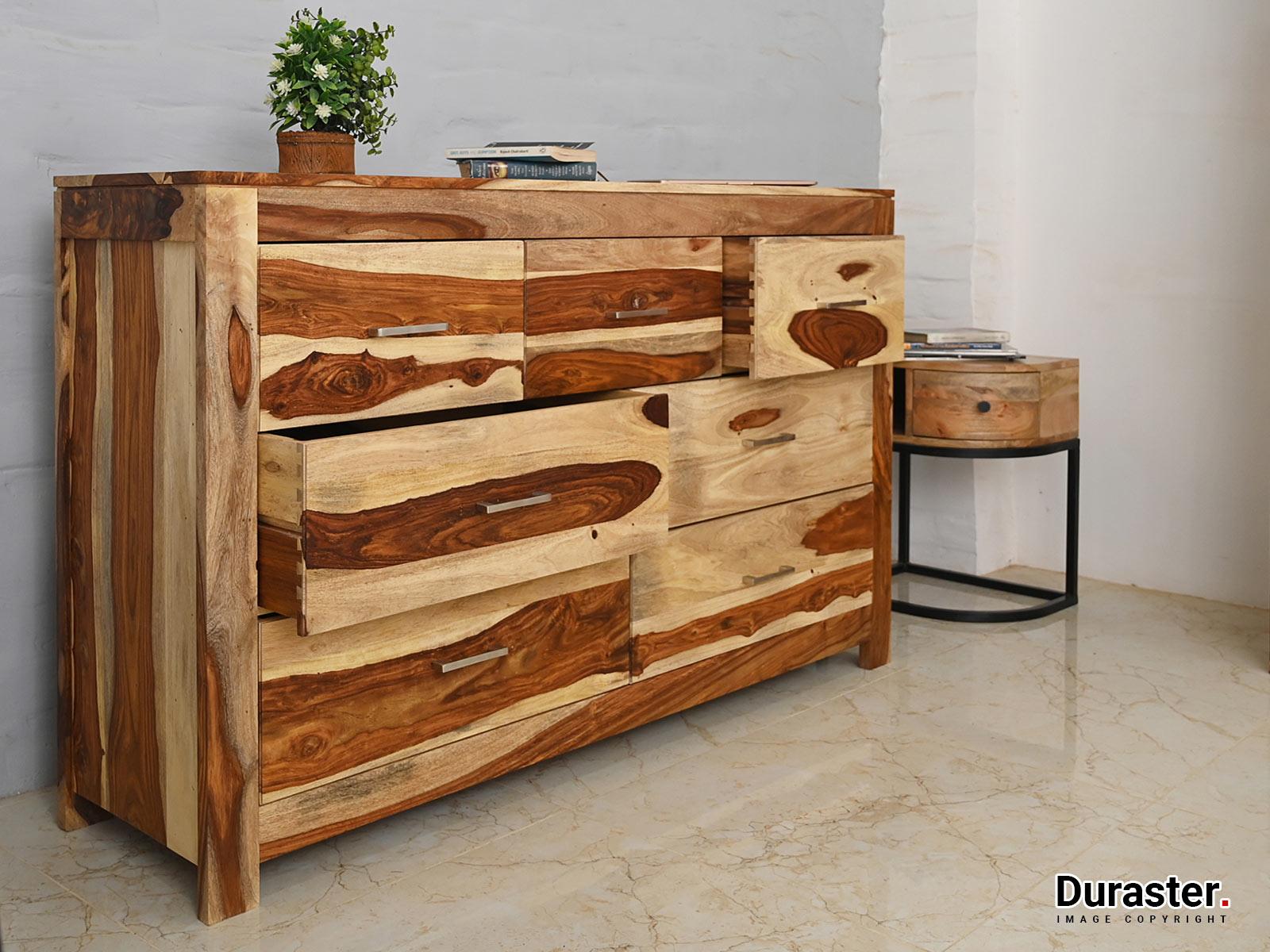 Dudi Furniture Raygoor Solid Sheesham wood 7 Drawers Chest