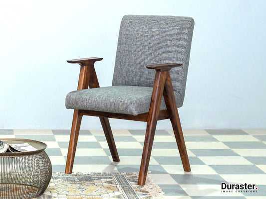 Dudi Furniture Ummed Modern Sheesham Wood Arm Chair
