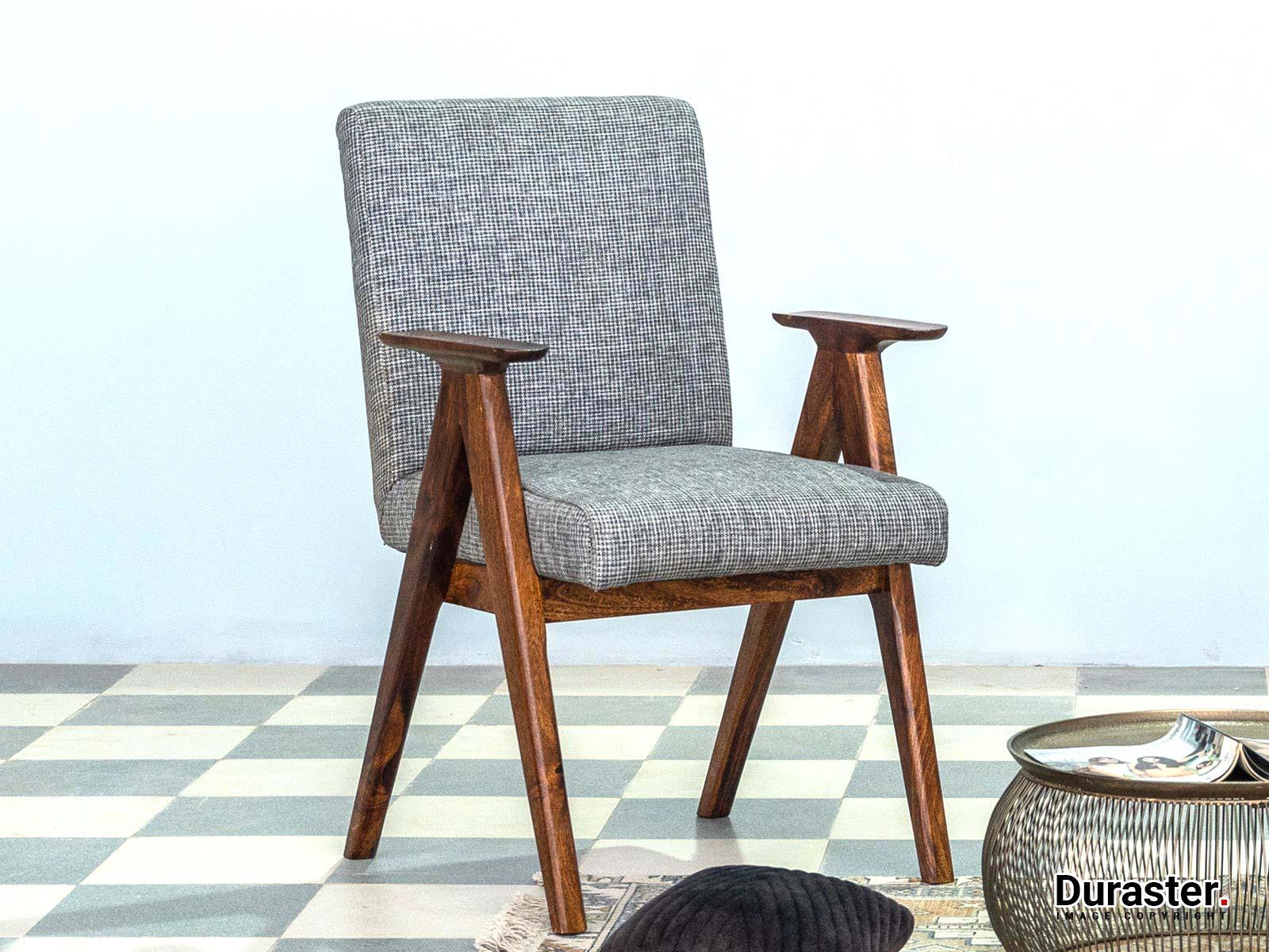 Dudi Furniture Ummed Modern Sheesham Wood Arm Chair