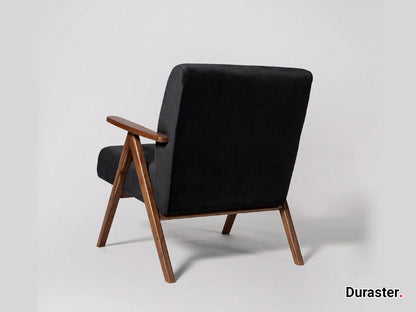 Dudi Furniture Elemantary Solid Wood Fabric Upholstered Chair