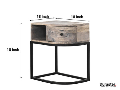Dudi Furniture Verge Modern Bedside Table with Drawer