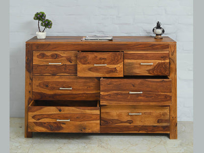 Dudi Furniture Raygoor Sheesham Wood 7 Drawers Chest