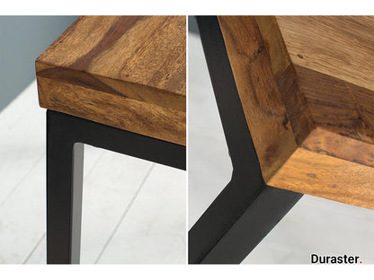 Dudi Furniture Rio Sheesham Wood Desk With Iron Frame